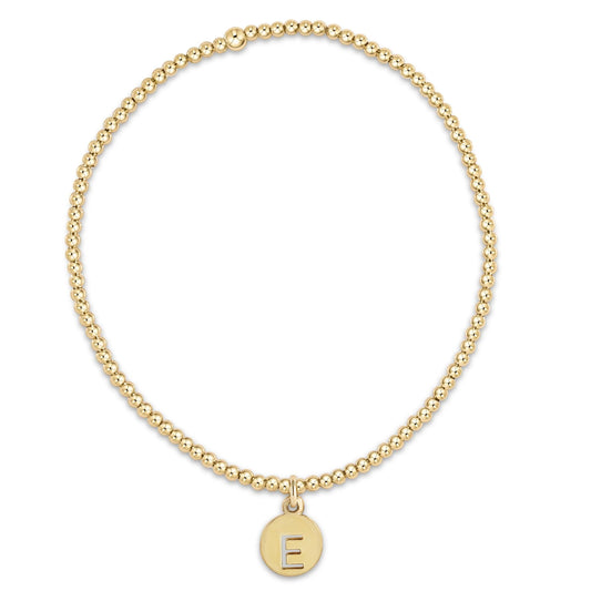 E Newton Classic Gold Respect Disc Bracelet A