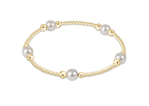 E Newton Classic Pearl Purpose 6mm Bracelet