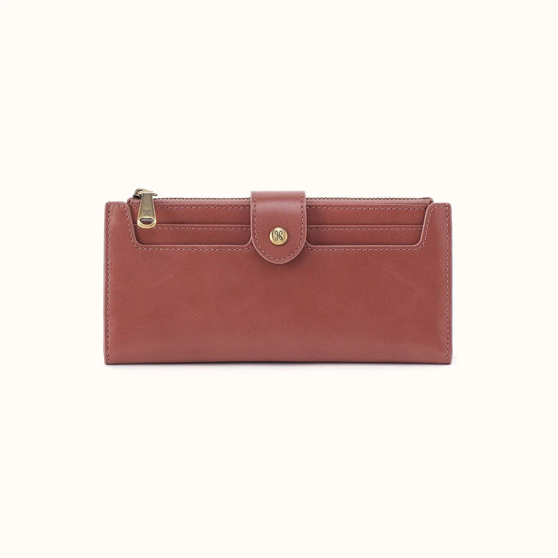 Hobo Dunn Continental Wallet Rosewood