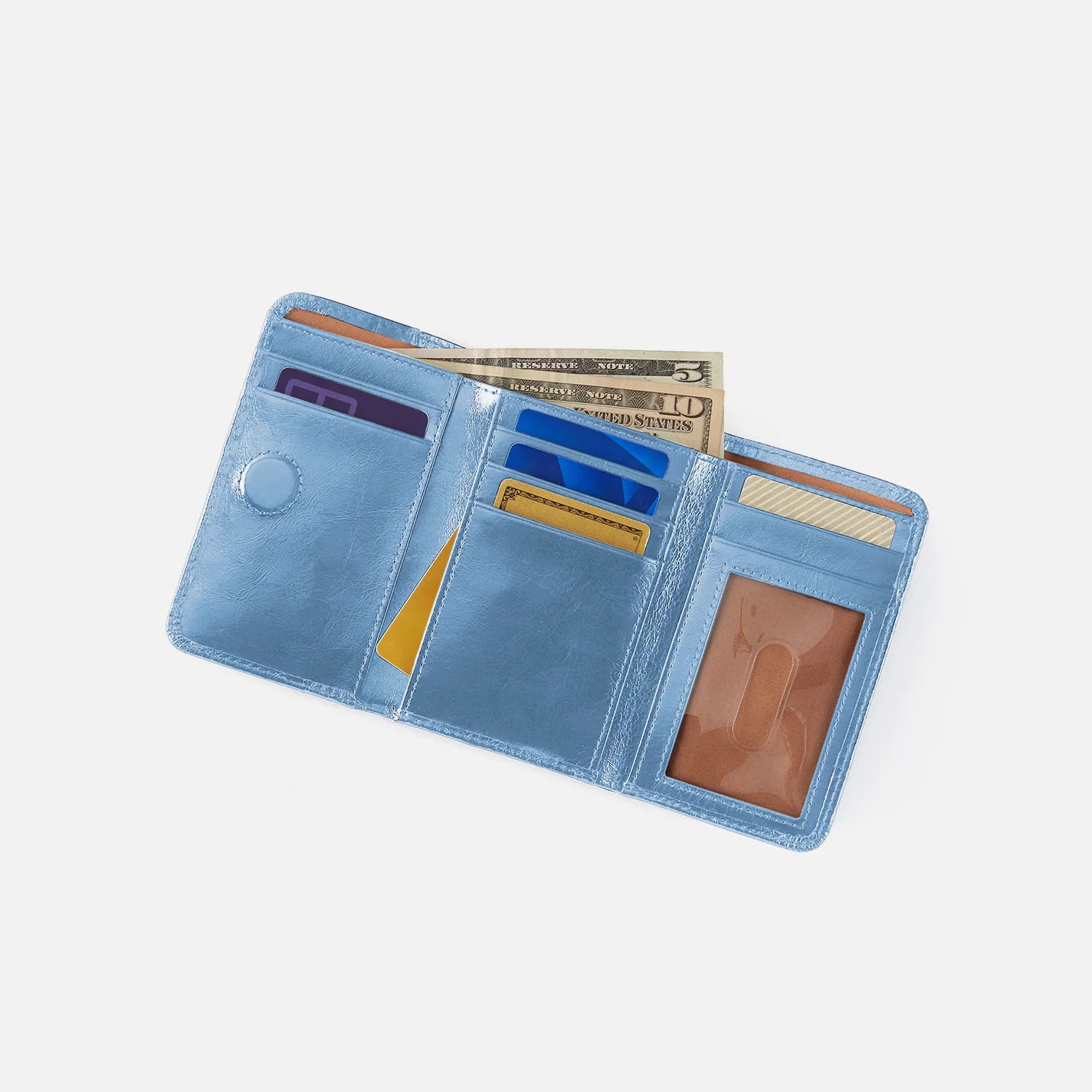 Hobo Jill Trifold Wallet Faded Denim