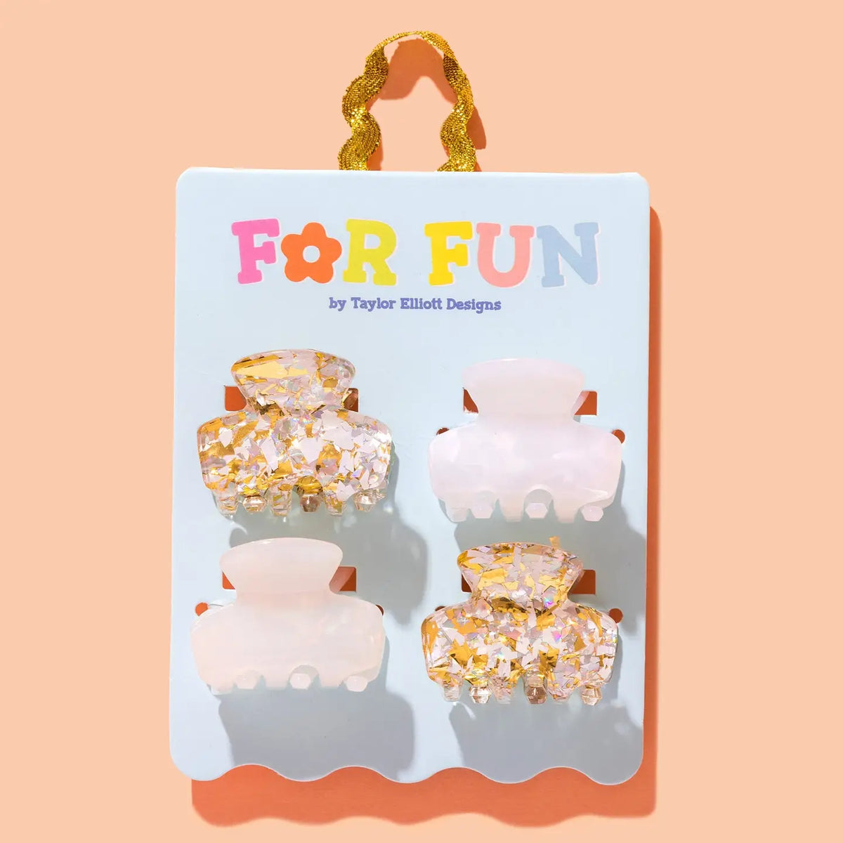 Pearl Confetti Mini Claw Clips