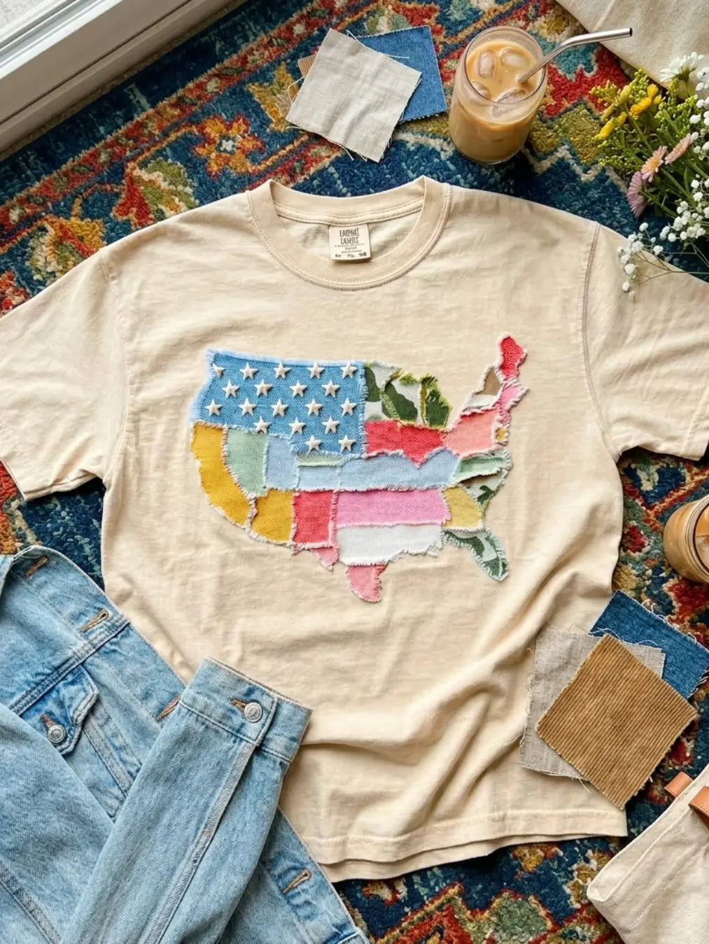 Patchwork America Tee