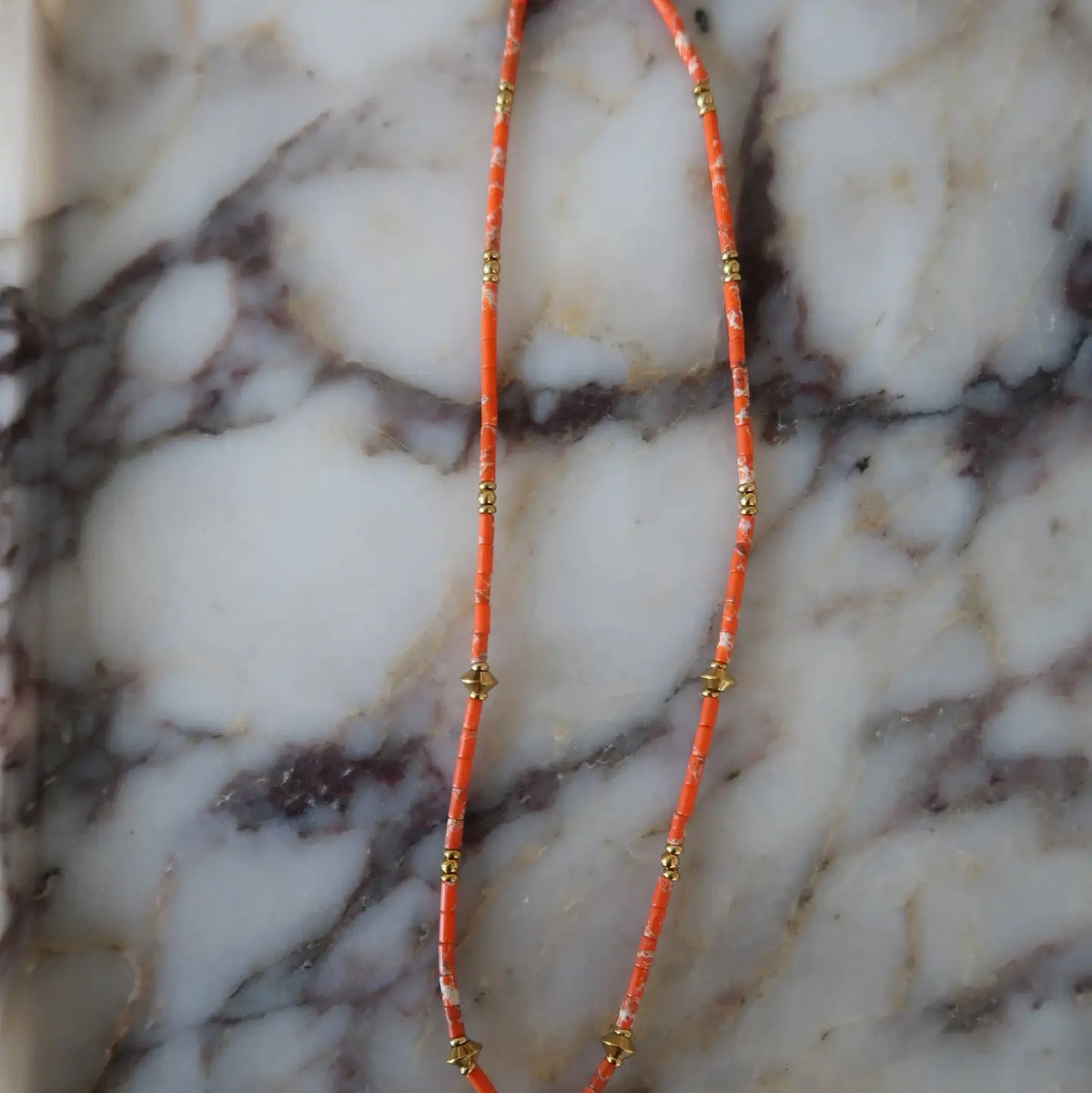Sloane Necklace - Tan Fish