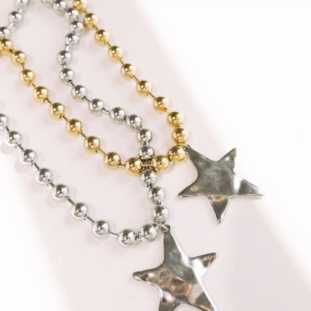 Barb & Star Necklace || Gold Chain+Silver Star