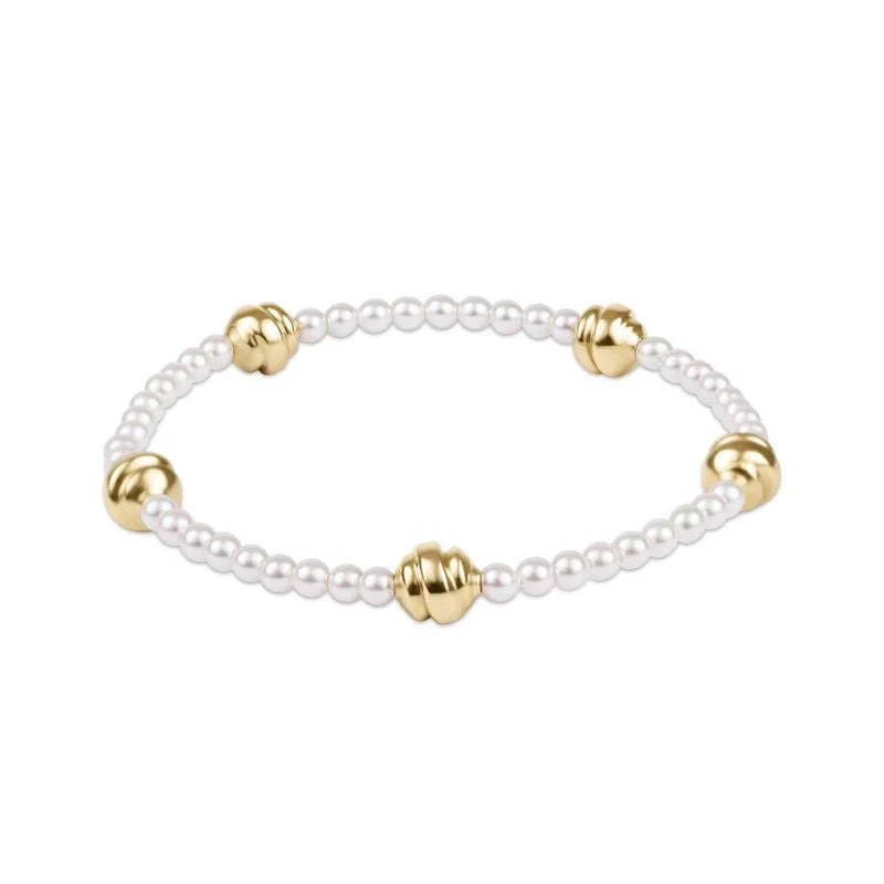 E Newton Pearl Admire Small Gold 3mm