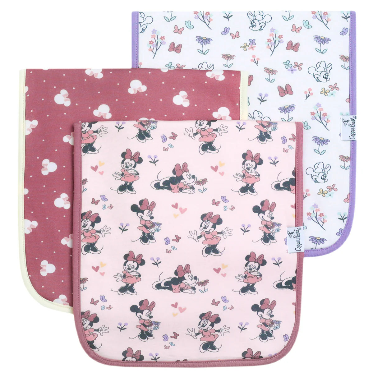 Copper Pearl Burp Cloths Minnie Mouse