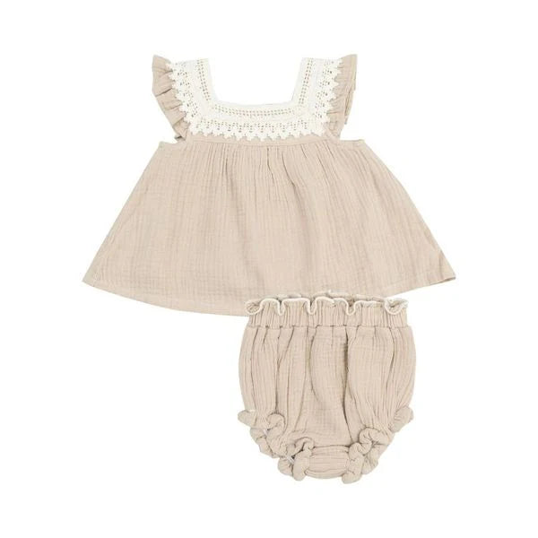 Angel Dear Pinafore and High Waisted Diaper Cover