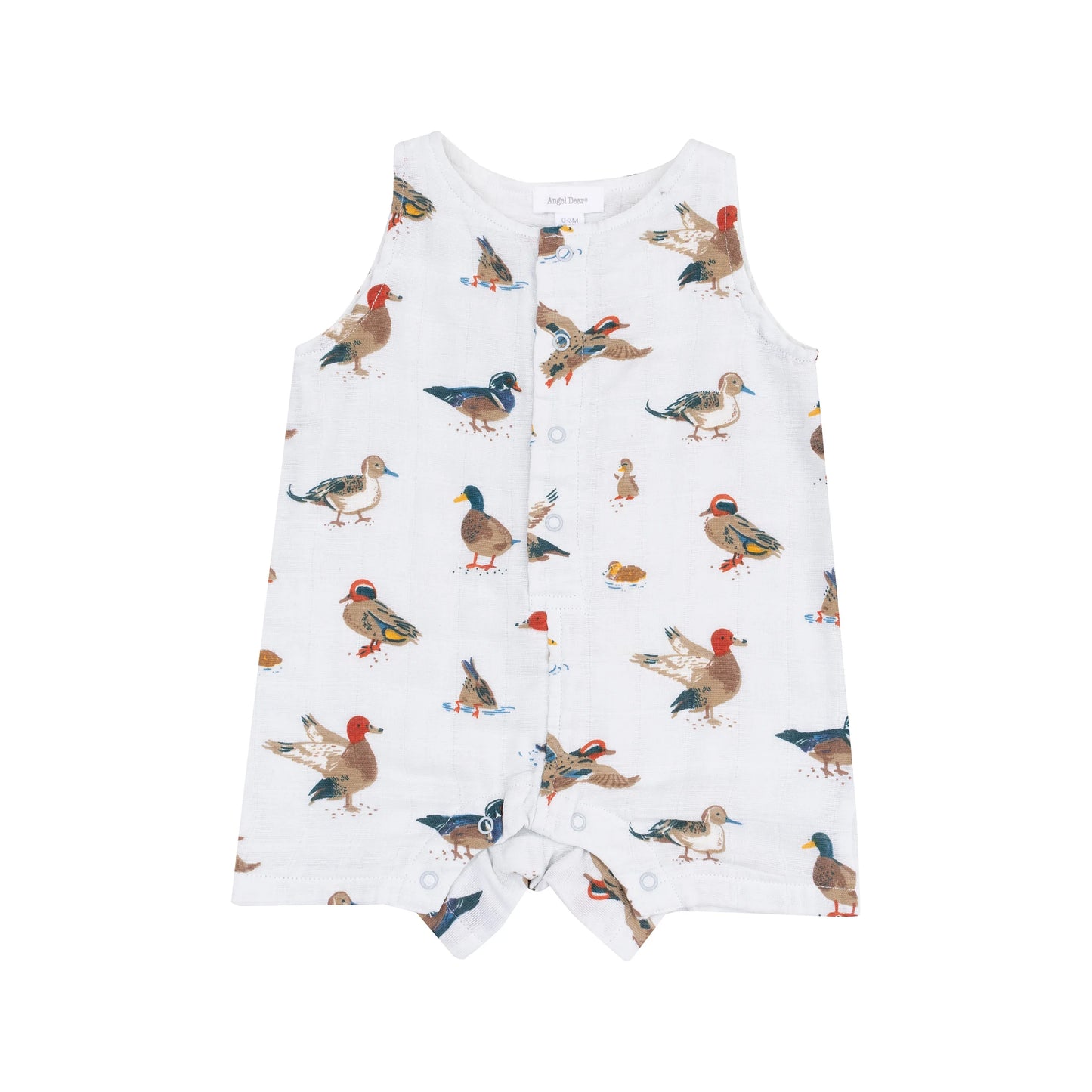 Angel Dear Ducks - Blue Sleeveless Shortie Romper