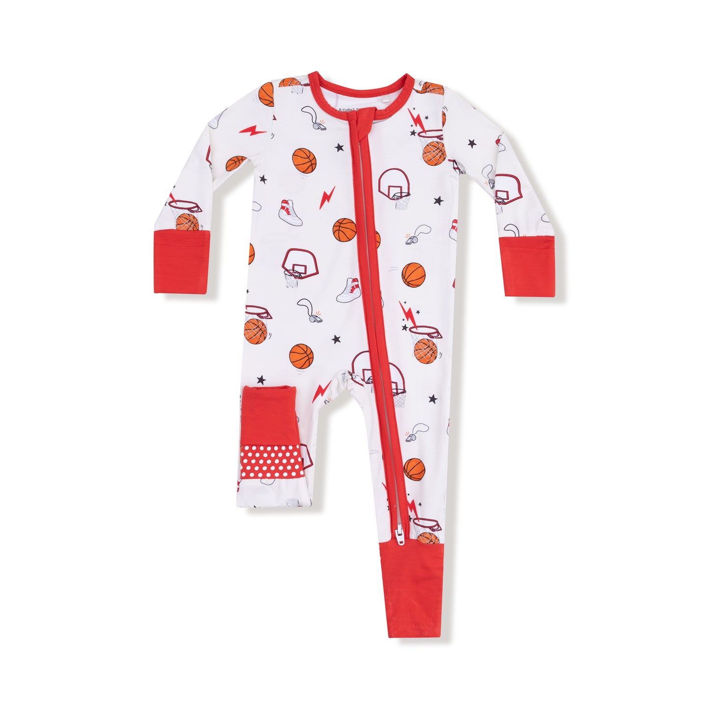 Basketball Uni- 2 Way Zipper Romper