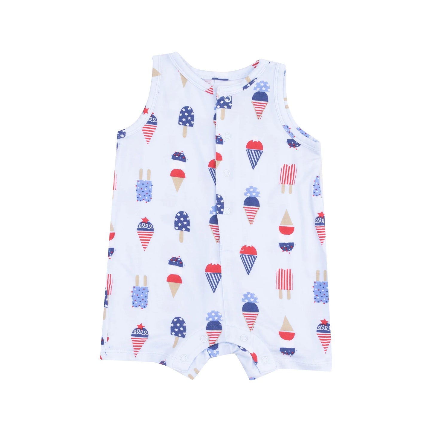 Angel Dear American Ice Cream - Blue Sleeveless Shortie Romper