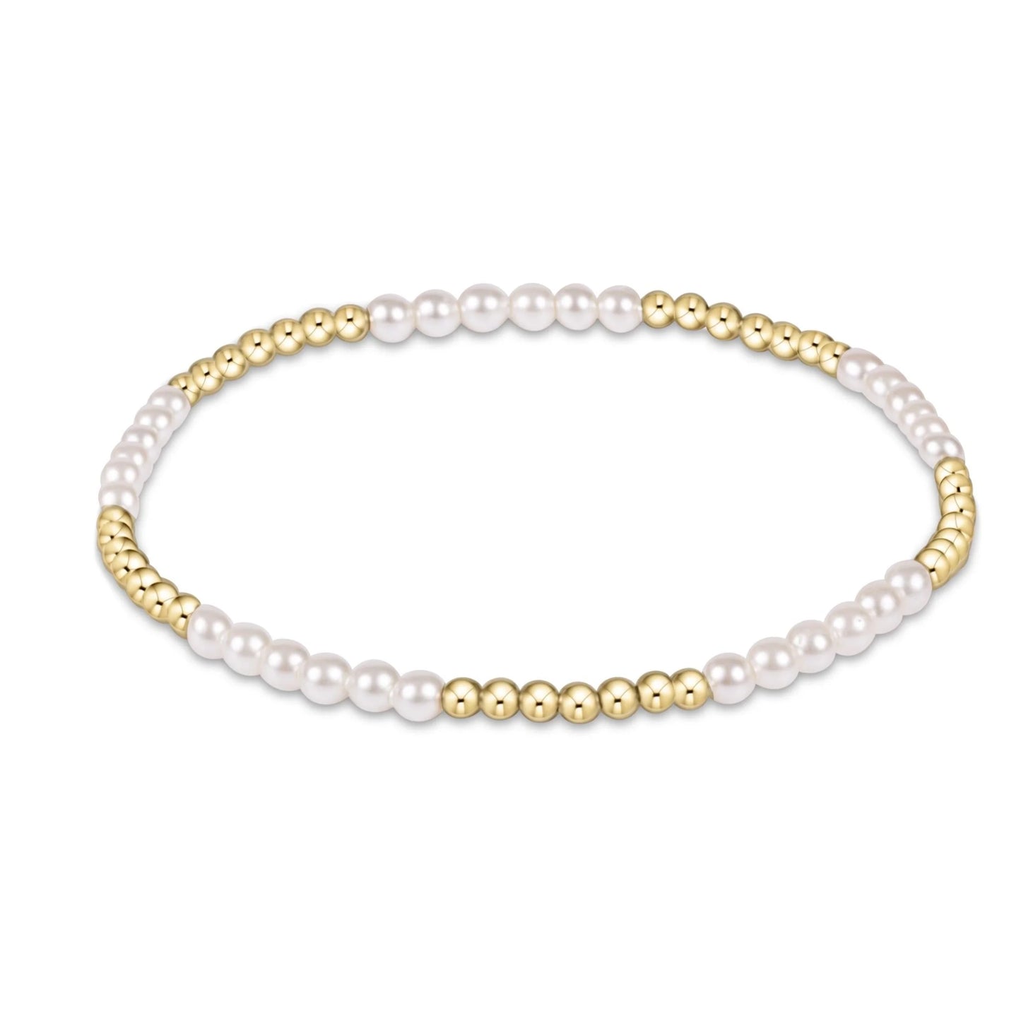 E Newton Classic Blissful 2.5mm Bracelet 3mm Pearl