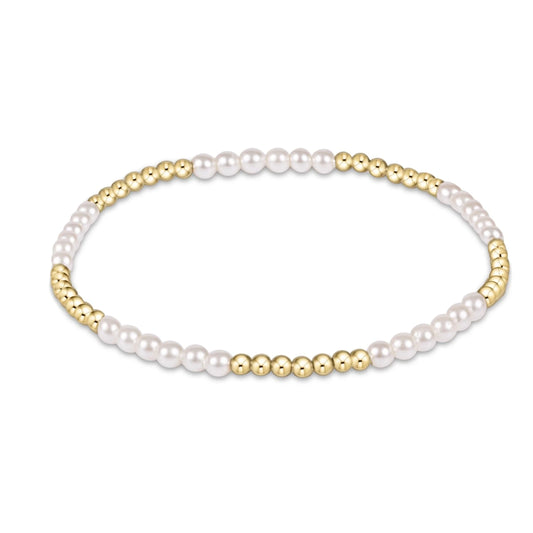 E Newton Classic Blissful 2.5mm Bracelet 3mm Pearl