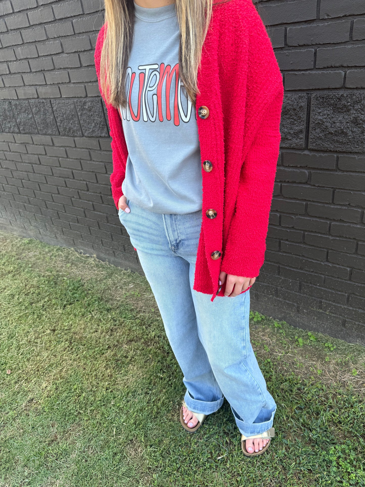 Daisy Red Sweater