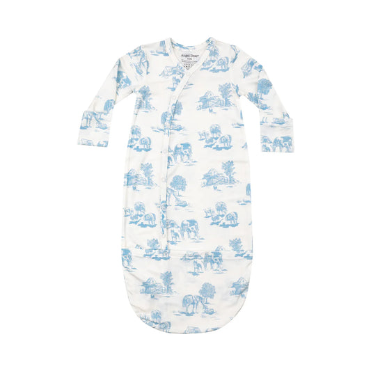 Angel Dear Farm Toile Blue Bundle Gown