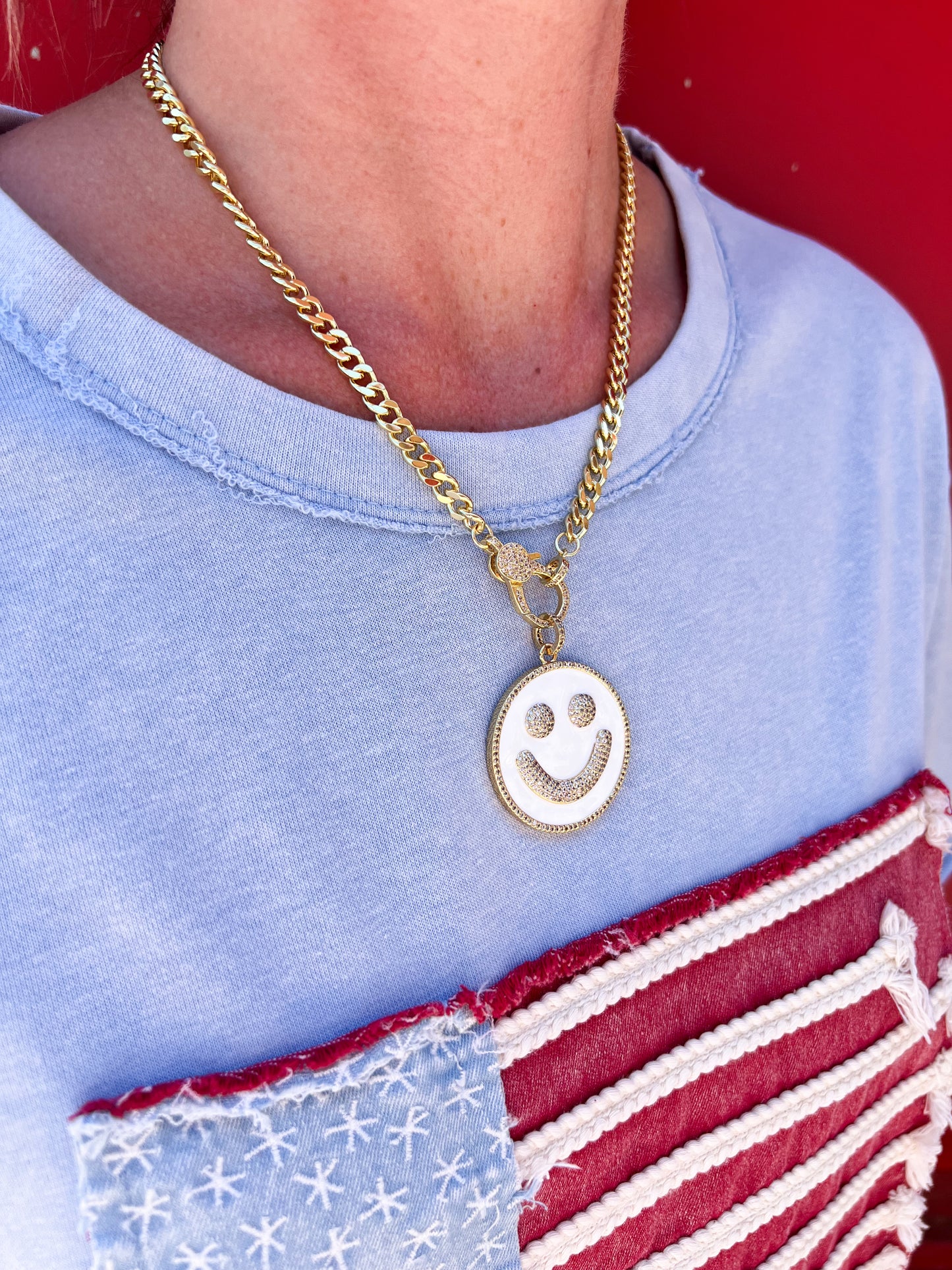 Smiley LUXE Necklace White