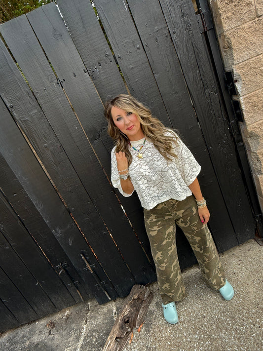 Quinn Lace Cream Top
