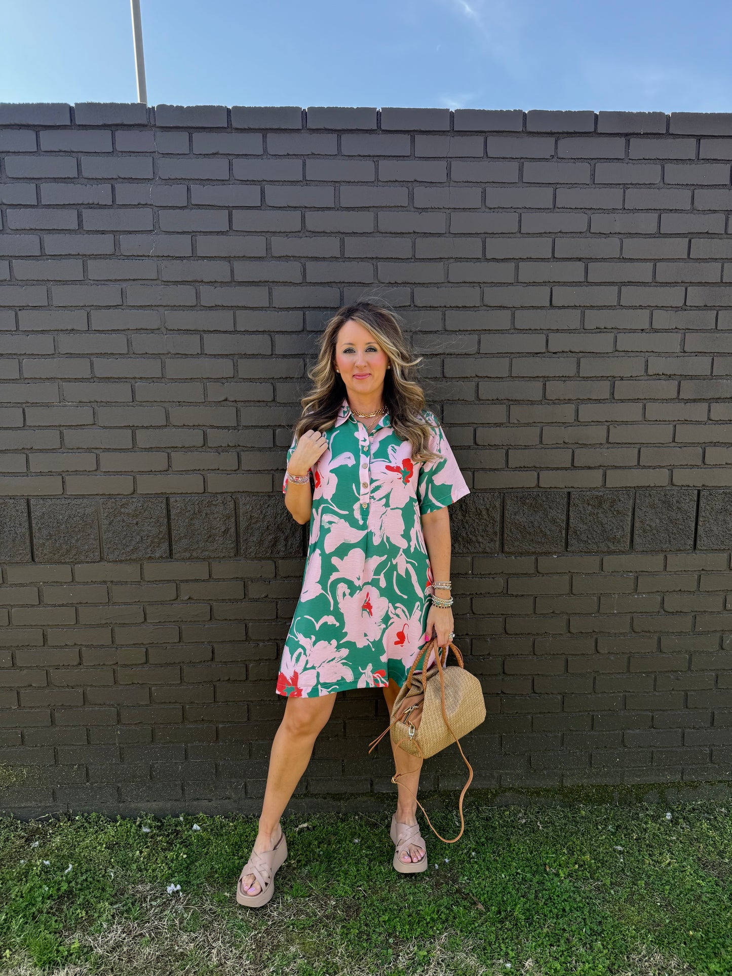 Jaded Floral Dress