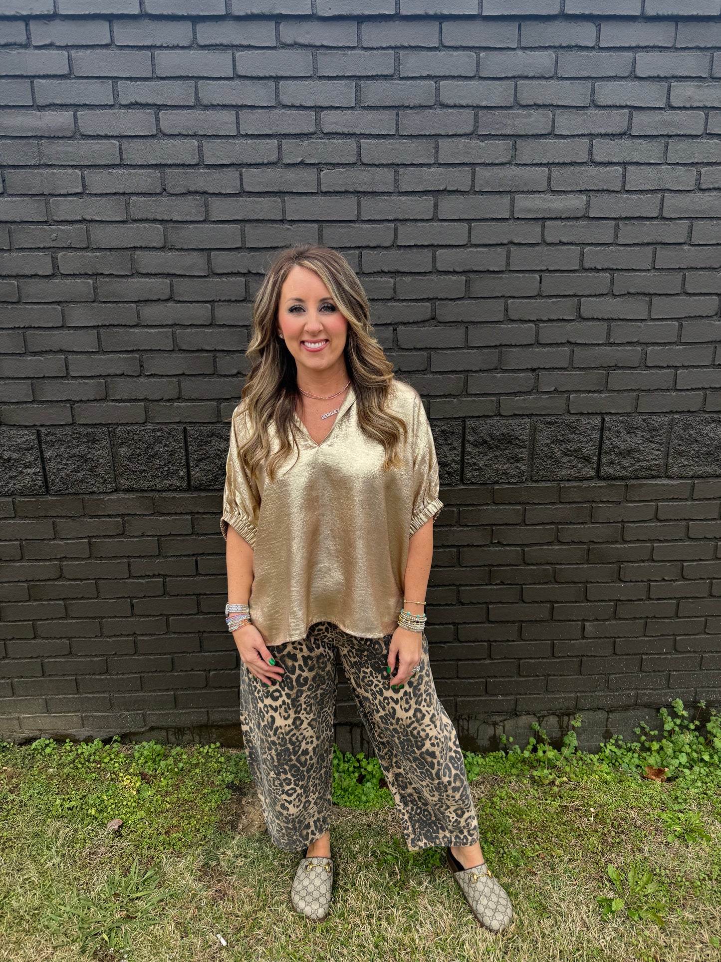 Shimmer My Way Gold Top