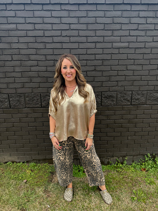 Shimmer My Way Gold Top