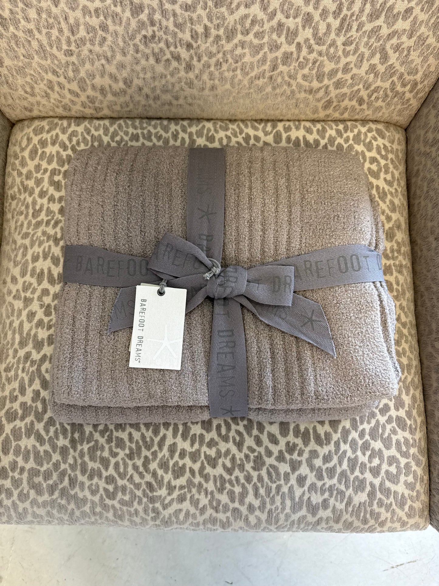 Barefoot Dreams Cozychic Lite Ribbed Throw Pewter