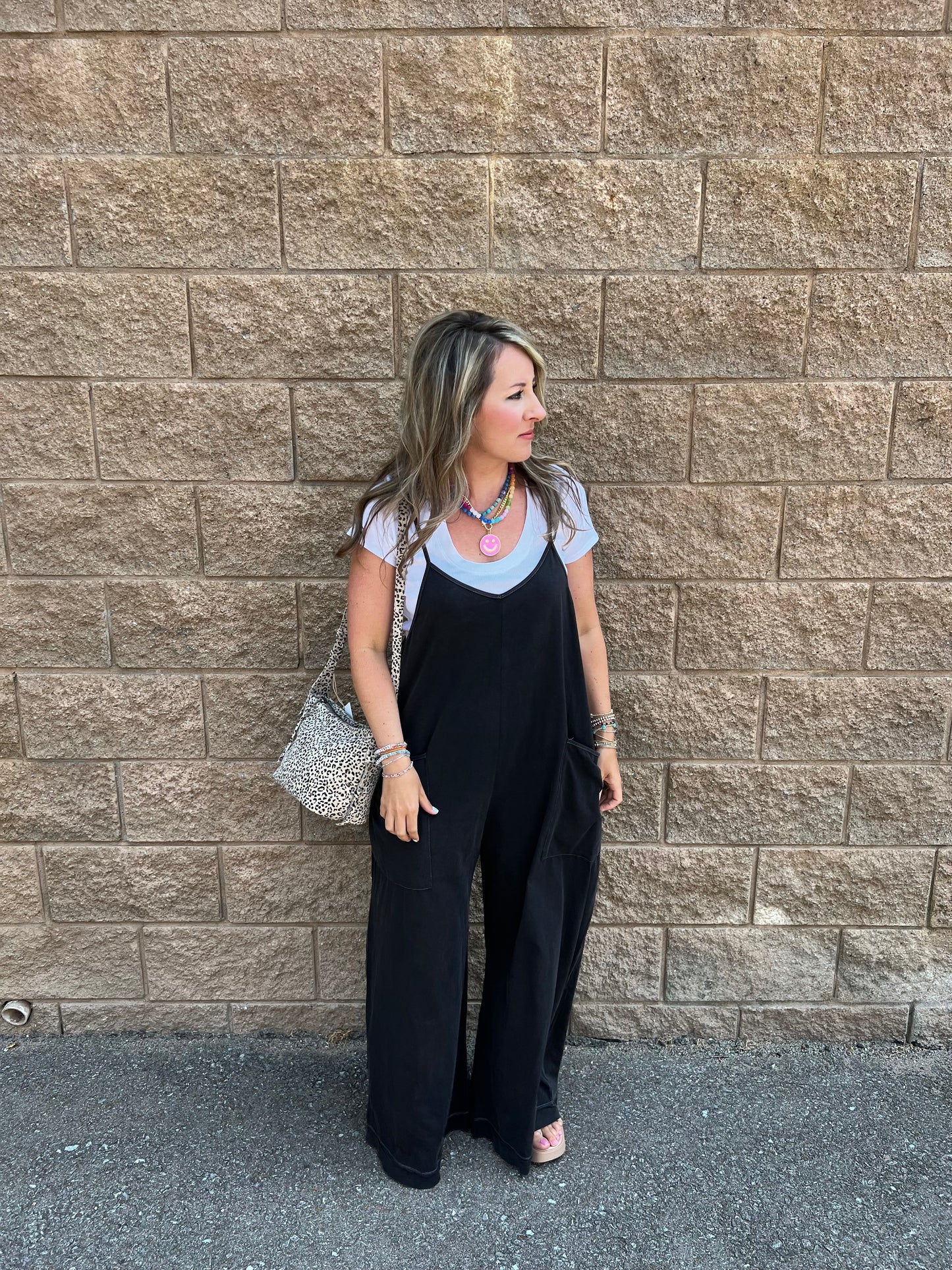 Avery Wide Leg Jumpsuit Black