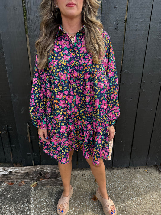 Pops of Color Floral Dress