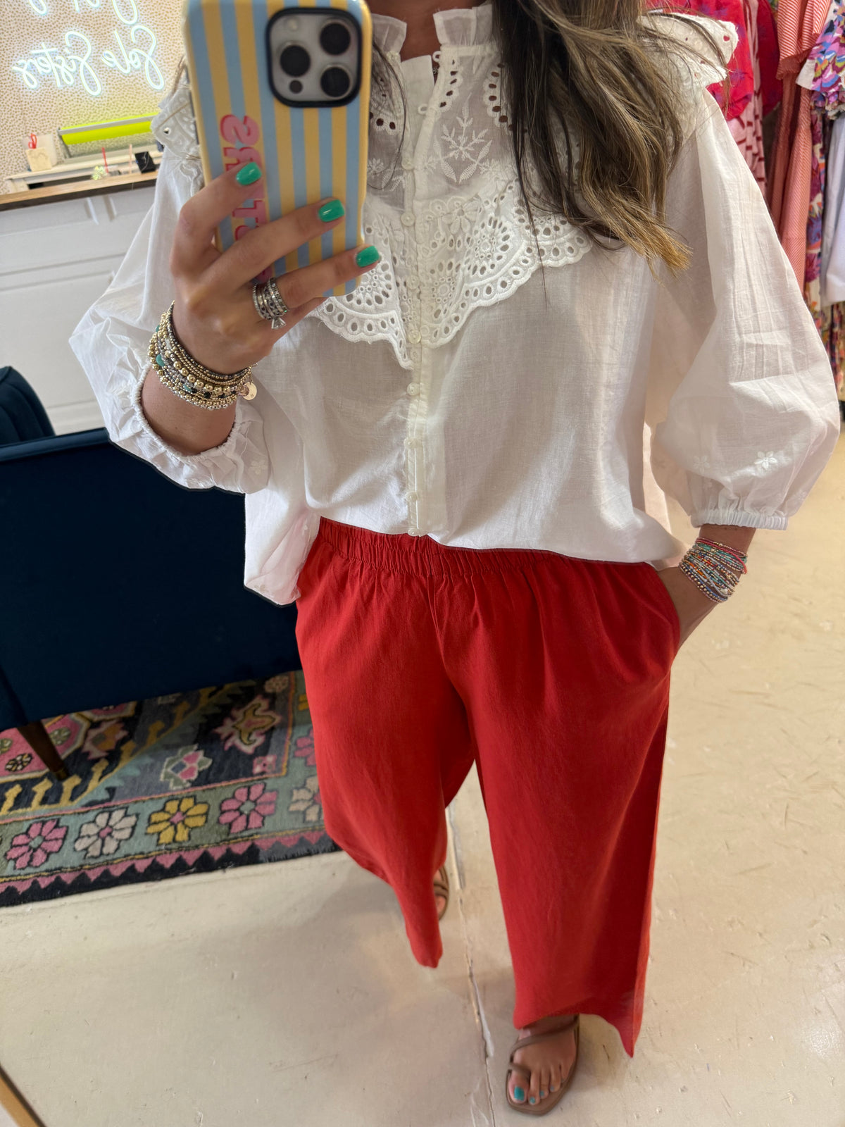 Vayda Voile White Top