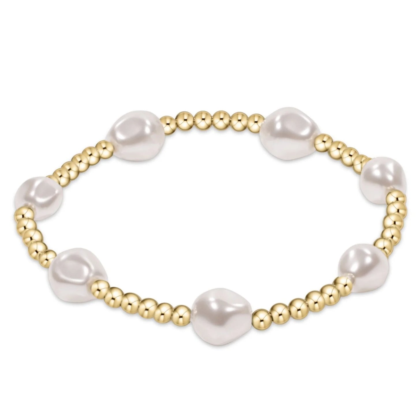 E Newton Admire Gold 3mm Pearl Bracelet