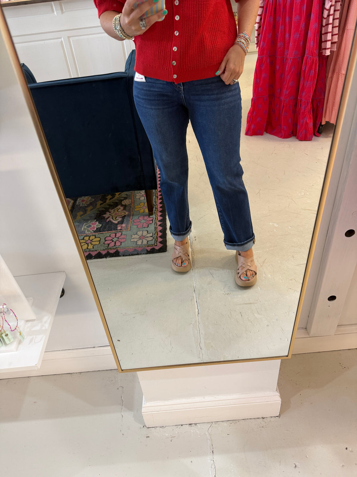 Cate High Rise Dark Jeans