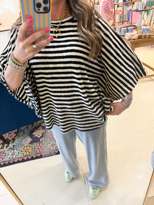 Kit Stripe Black Top
