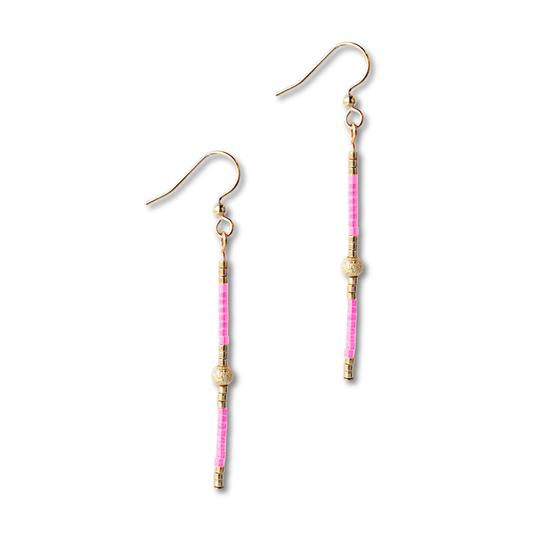 Sprinkles Earrings: Hot Pink