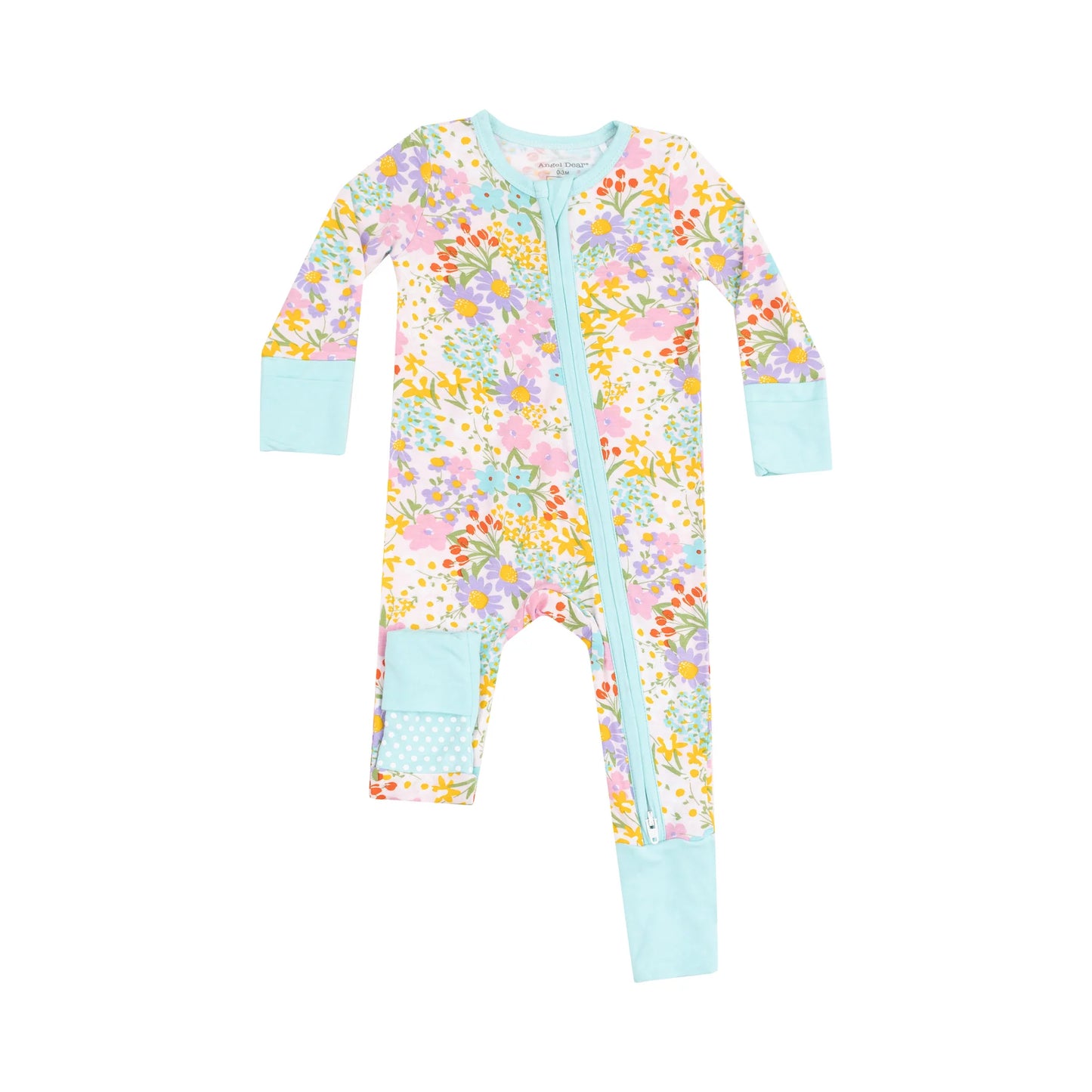 Angel Dear Amelia Floral 2 Way Zipper Romper