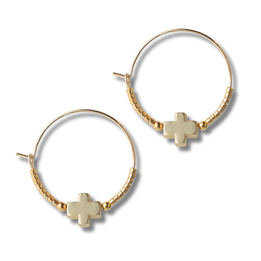 Faithful Earrings: Gold