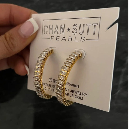 Large Diamond Hoops