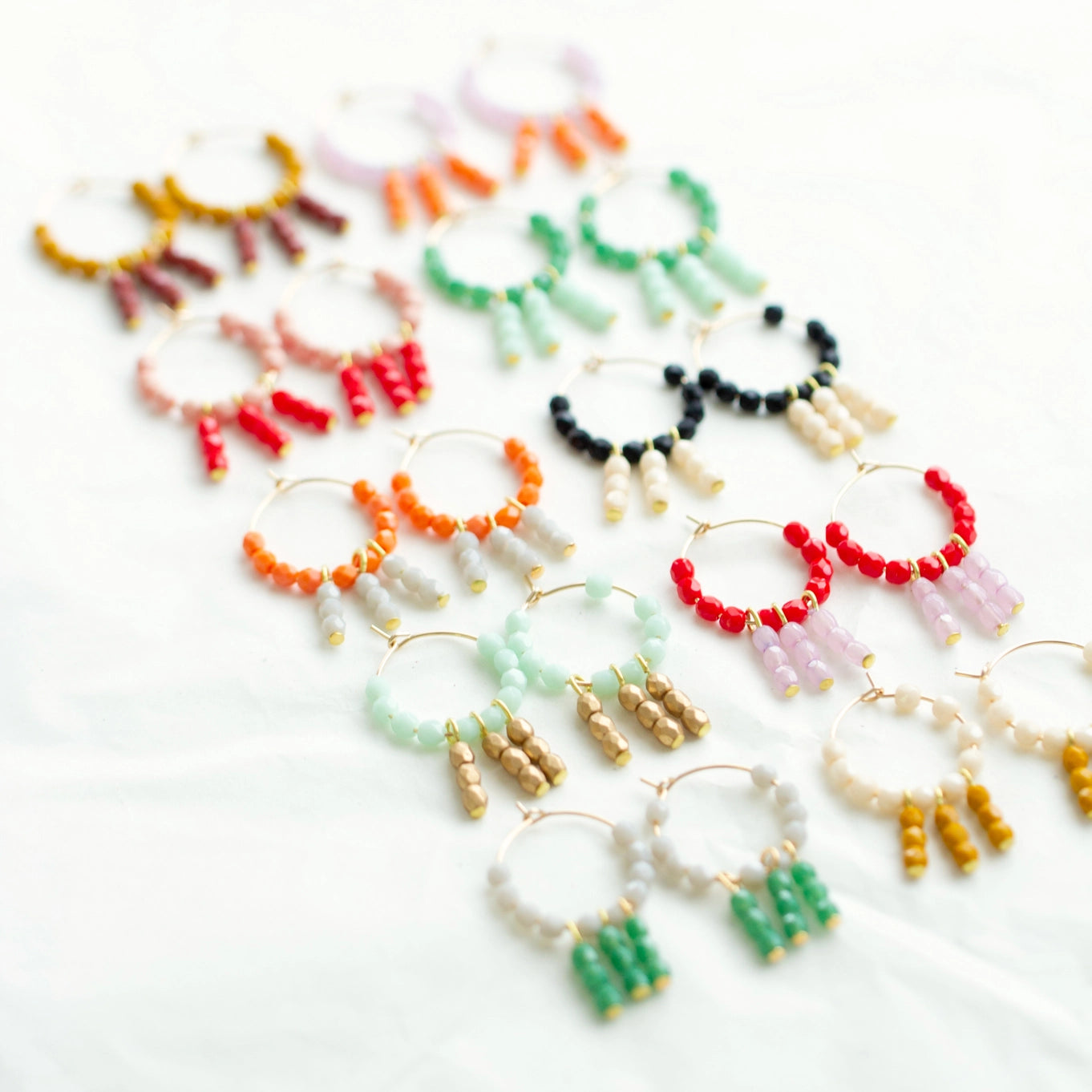 Colorful Gold Filled Hoops