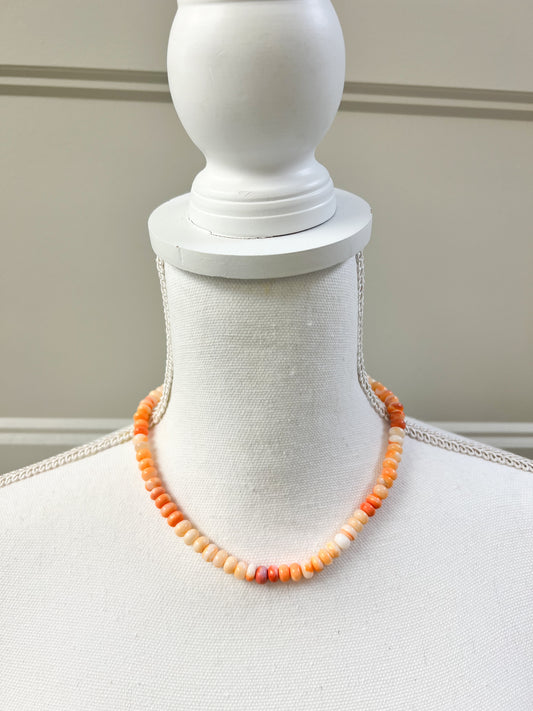 LUXE Beaded Necklace Orange