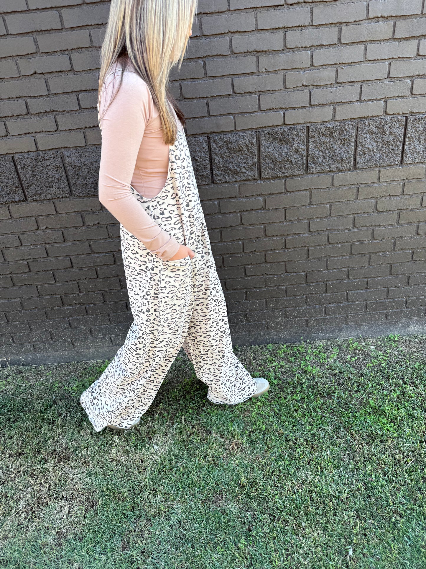 Dax Leopard Jumpsuit Cream