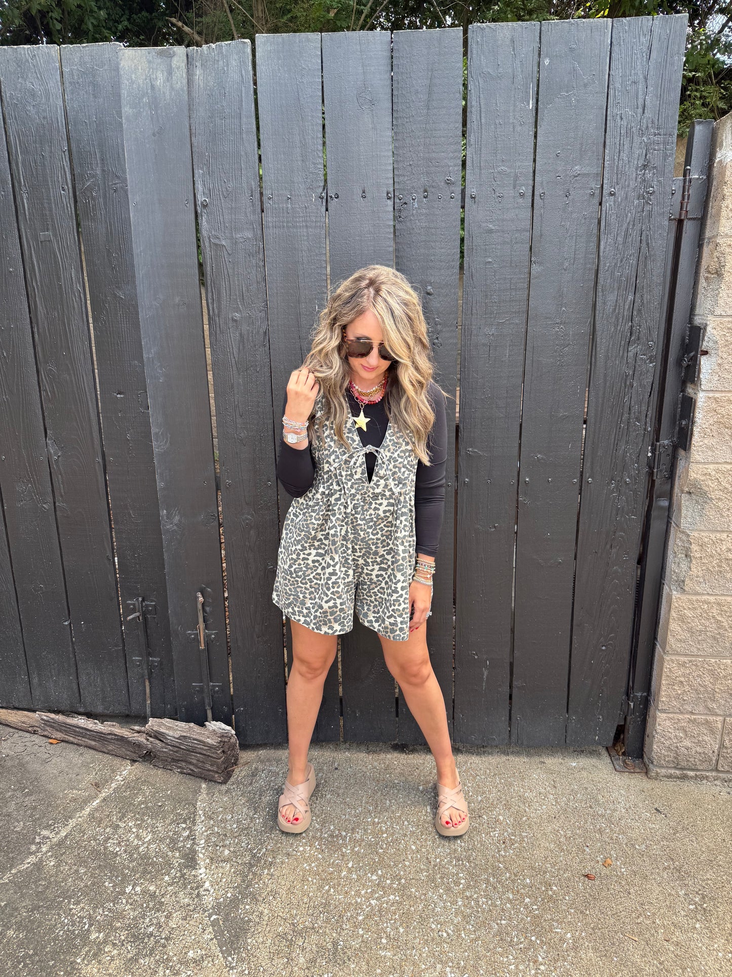 Vera Leopard Romper