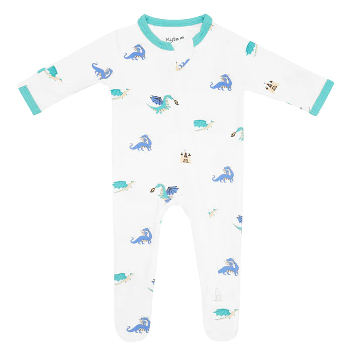 Kyte Baby Zippered Footie Dragon