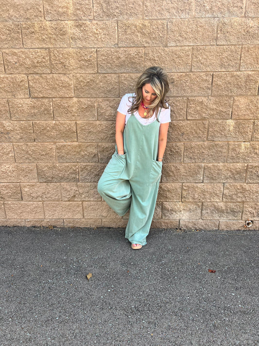 Avery Wide Leg Jumpsuit Dusty