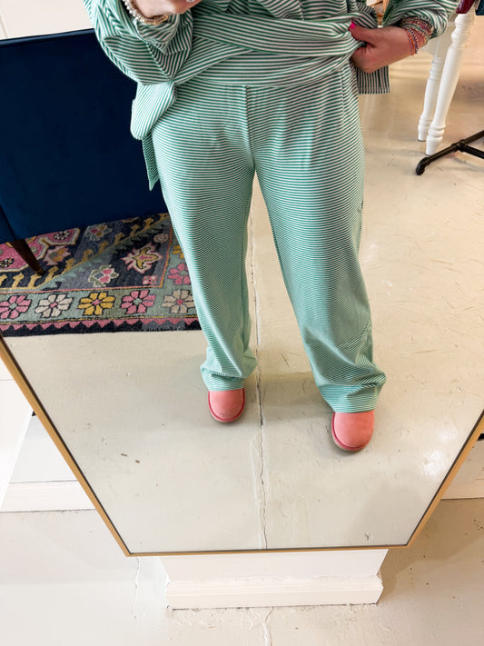Lola Stripe Pants Green