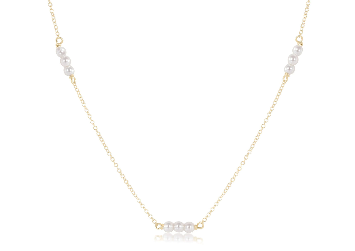 E Newton 15” Choker Joy Simplicity Chain 3mm Pearl