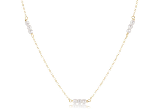 E Newton 15” Choker Joy Simplicity Chain 3mm Pearl