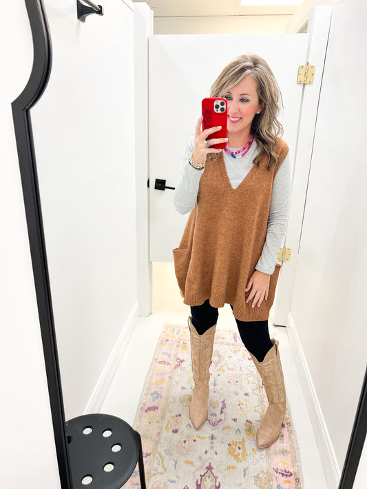 Arnett Sweater Tunic Rust