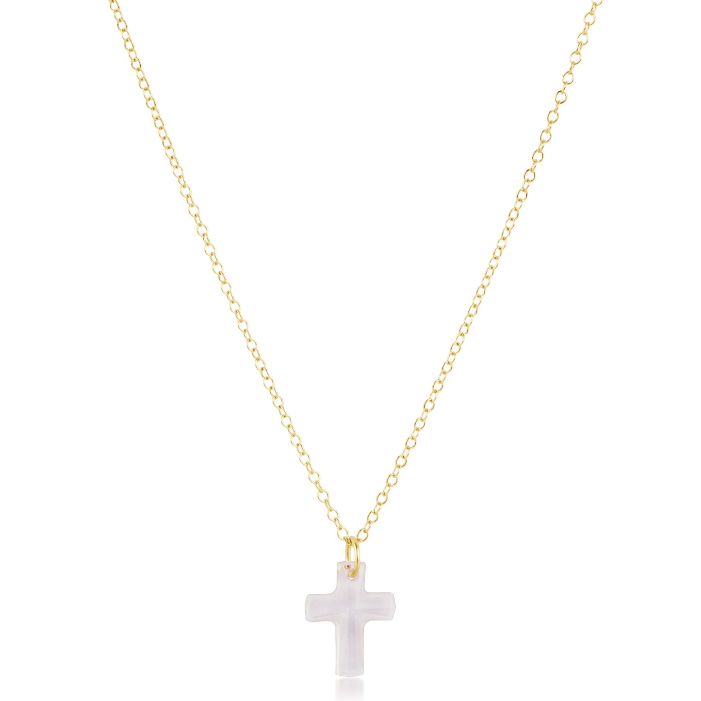 E Newton 16” Necklace Blessed Crystal Charm