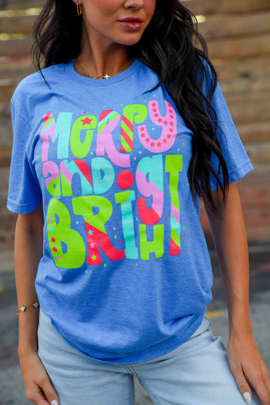 Merry & Bright Royal Tee