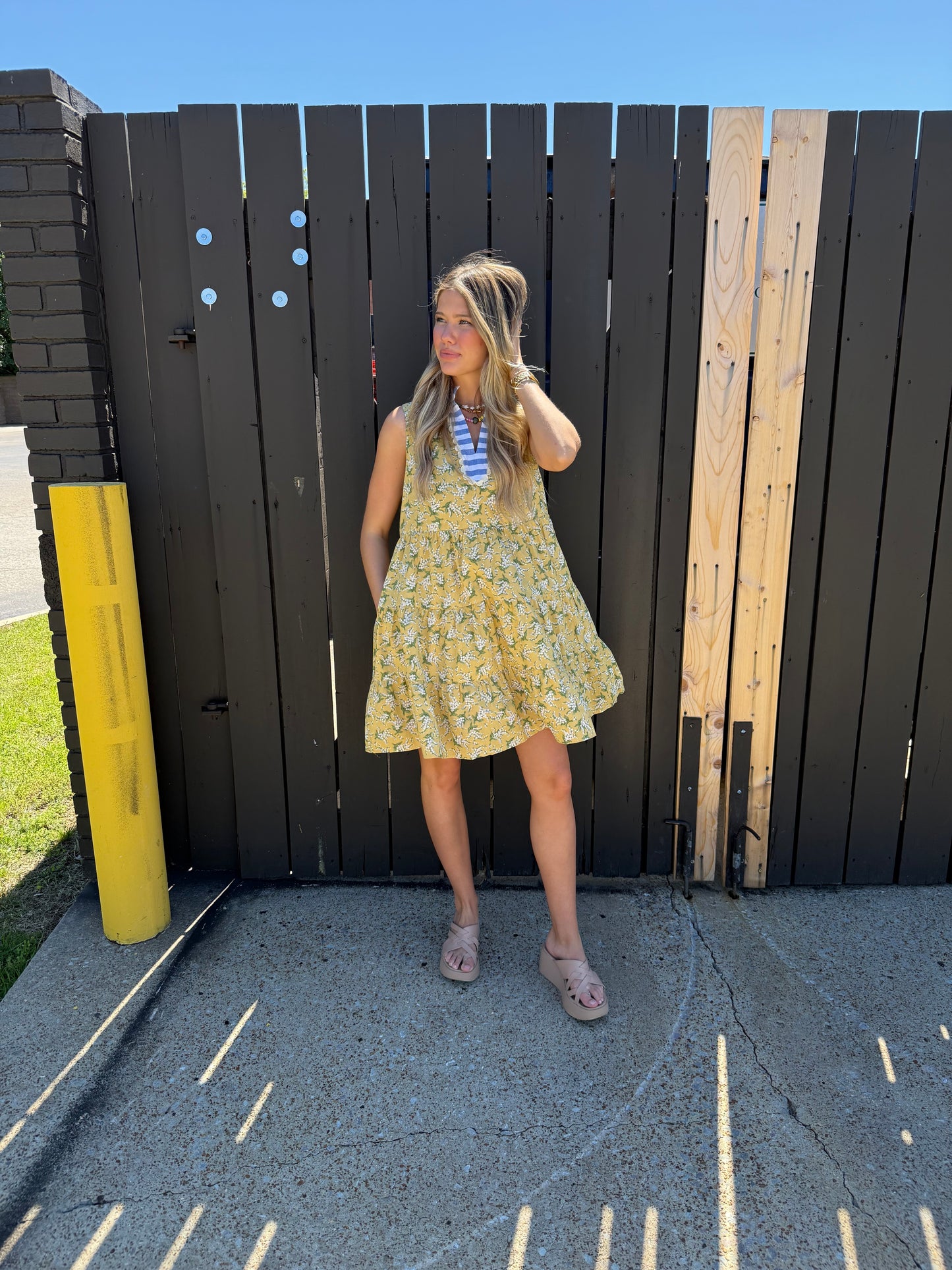 Baylor Floral Stripe Dress