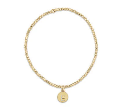 E Newton Classic Gold Respect Disc Bracelet E