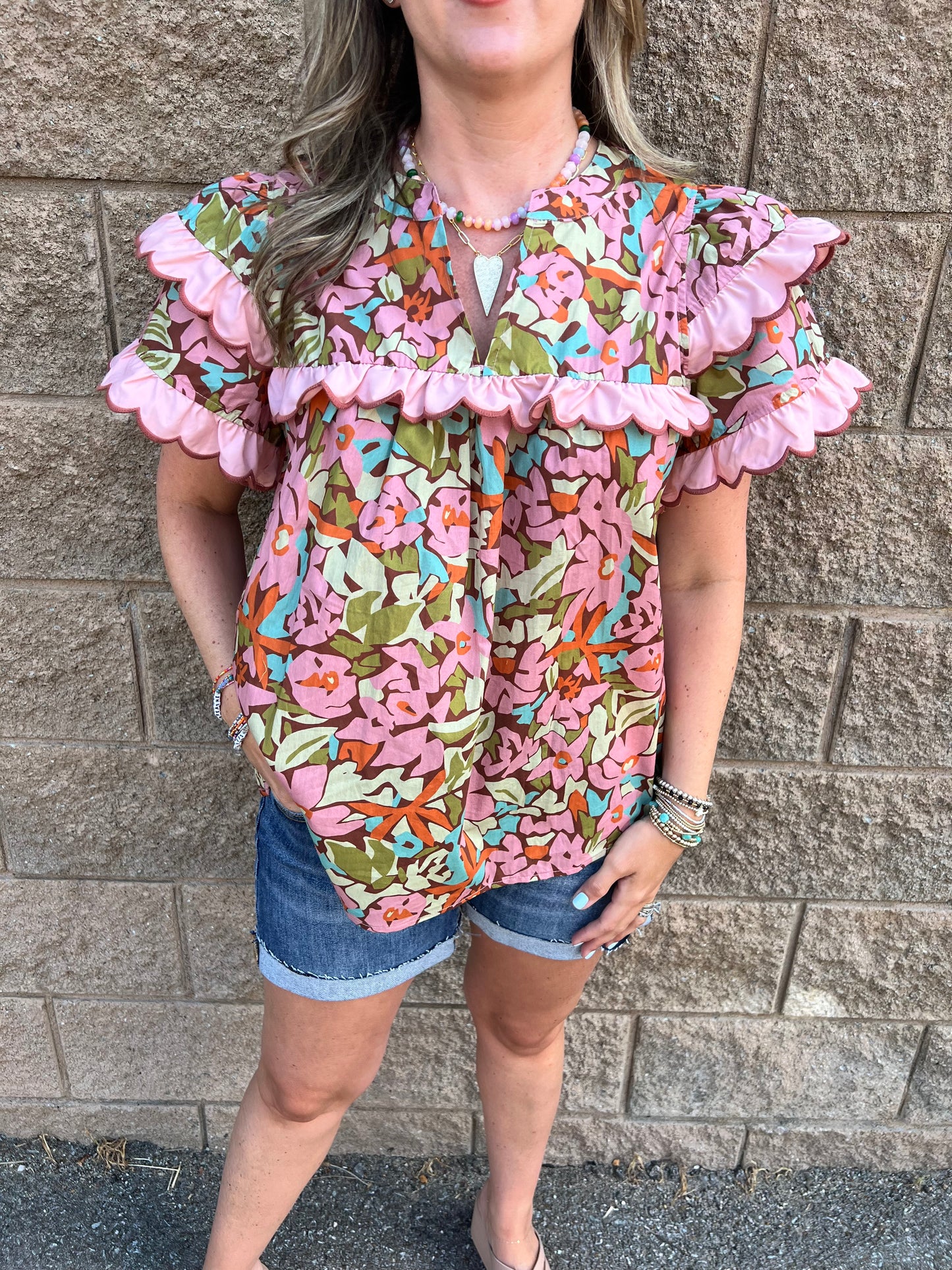 Nova Rust Floral Top