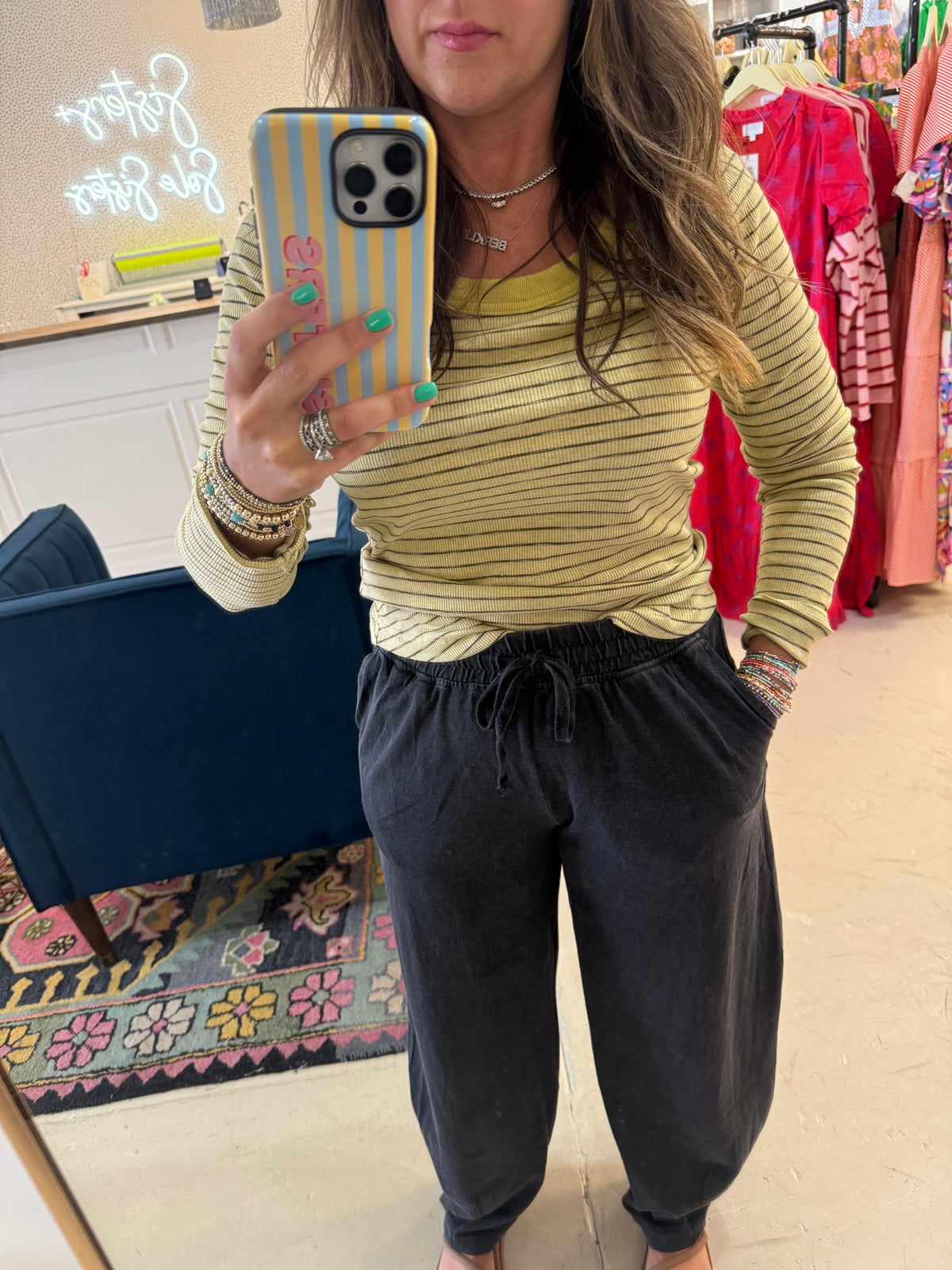 Rowan Ribbed Top Yellow